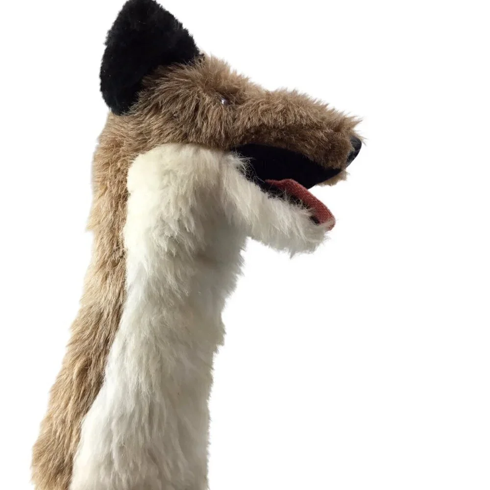 Vintage Toys by Daphne Hand Puppet Plush Wolf Dog 1980 Rare Head Cover Made USA